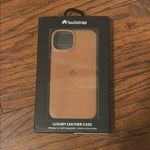 Bullstrap Tan Leather iPhone 14 Case